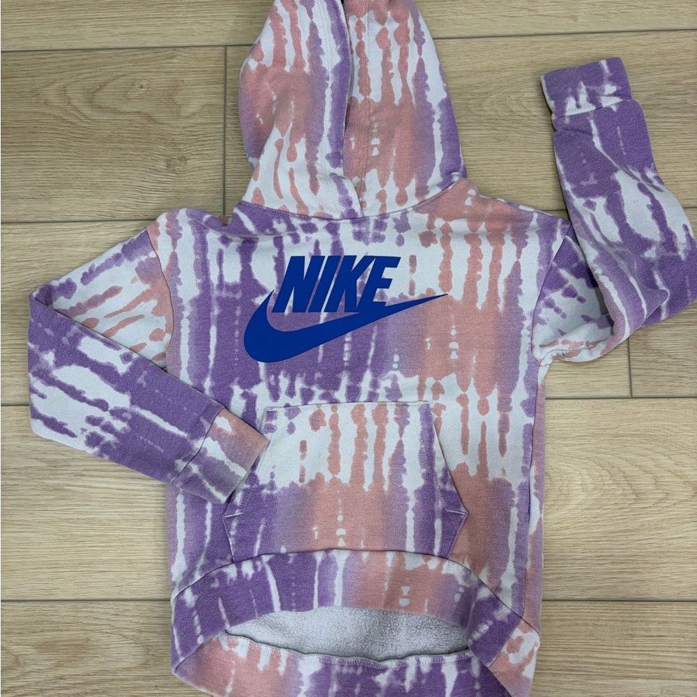 Nike Kids Tie-Dye Hoodie - Purple & Pink. Size 6X